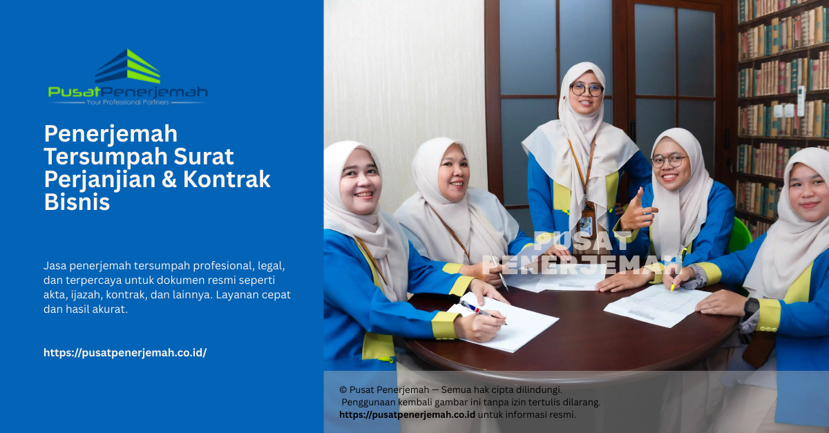 Jasa Penerjemah Tersumpah - Penerjemah Tersumpah Surat Perjanjian & Kontrak Bisnis